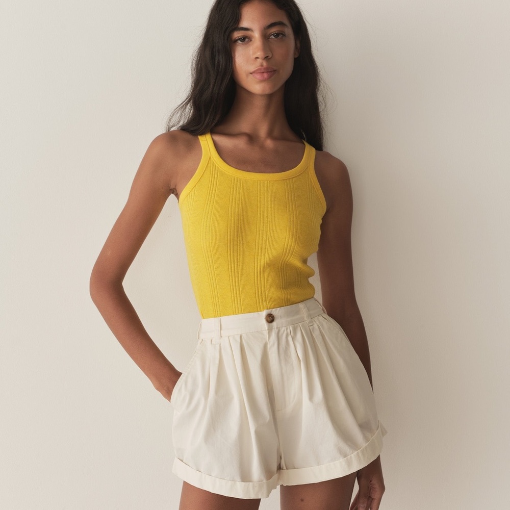 DÔEN SEINE CASHMERE TANK -- CITRUS